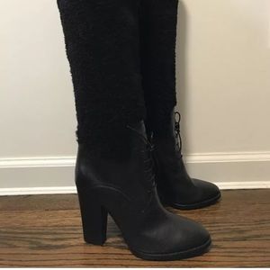 Ralph Lauren Collection Knee High Leather Boot